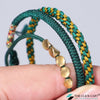 TCC™ Natural Tibetan Copper Green Rope 3 Layer Goodluck Wealth Charm Bracelet